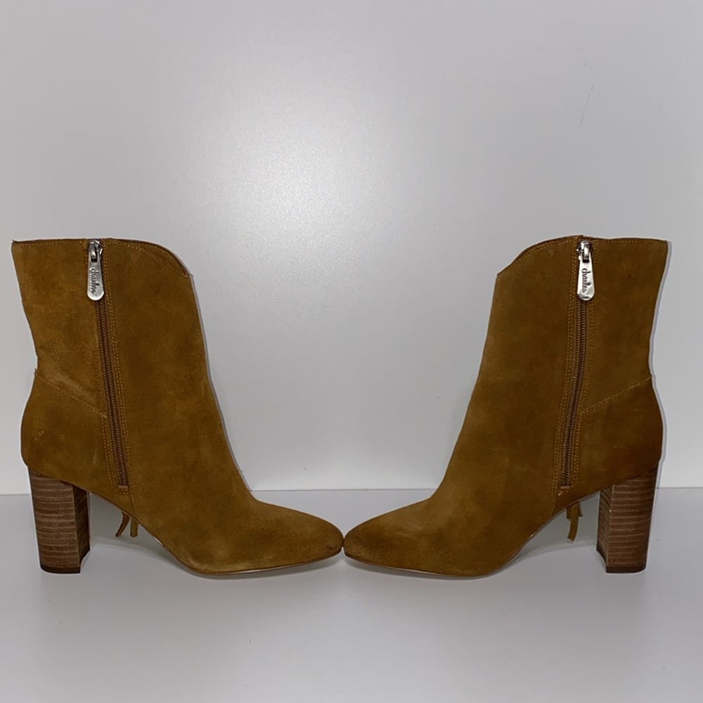 Charles by Charles David Boulder Suede Leather Fringe Boots - Picture 5 of 16